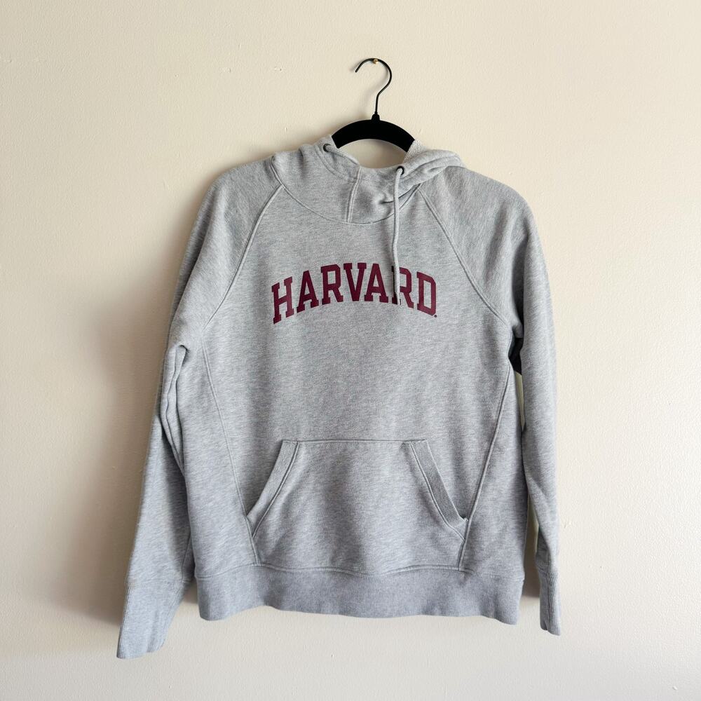 Champion Grey Harvard Hoodie Hooded Sweatshirt - Medium
